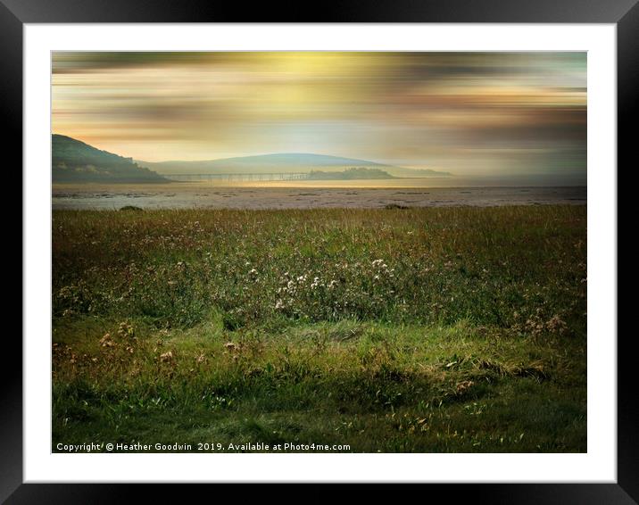 Sandbay Shoreline Framed Mounted Print by Heather Goodwin