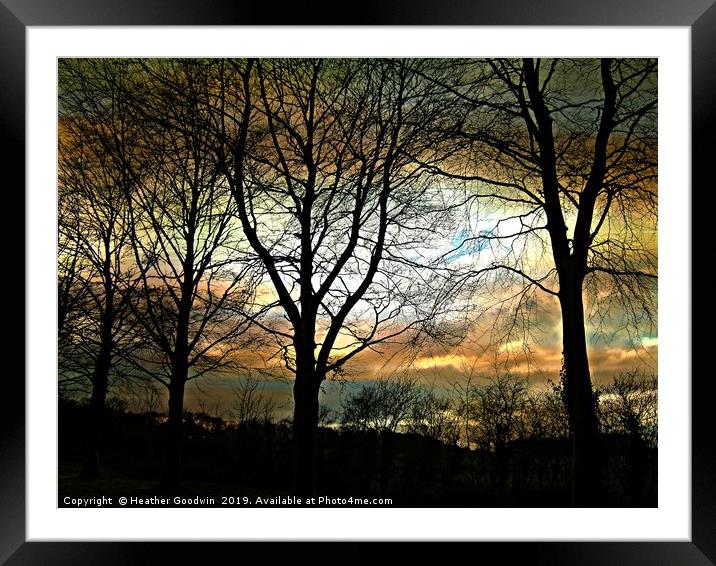 The Brewing Storm Framed Mounted Print by Heather Goodwin