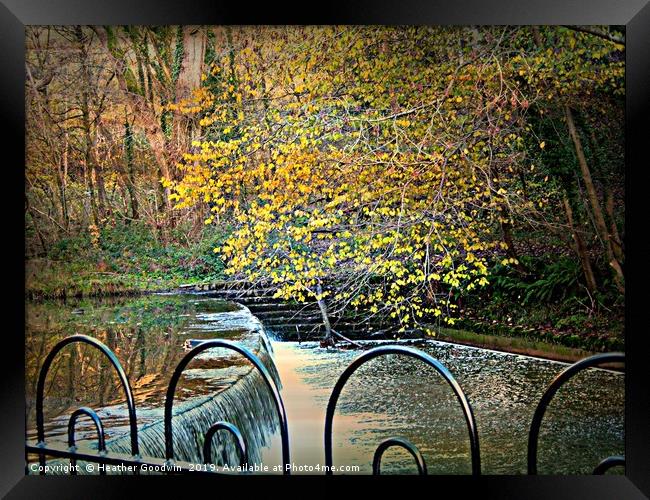 Fast Flowing Water Framed Print by Heather Goodwin
