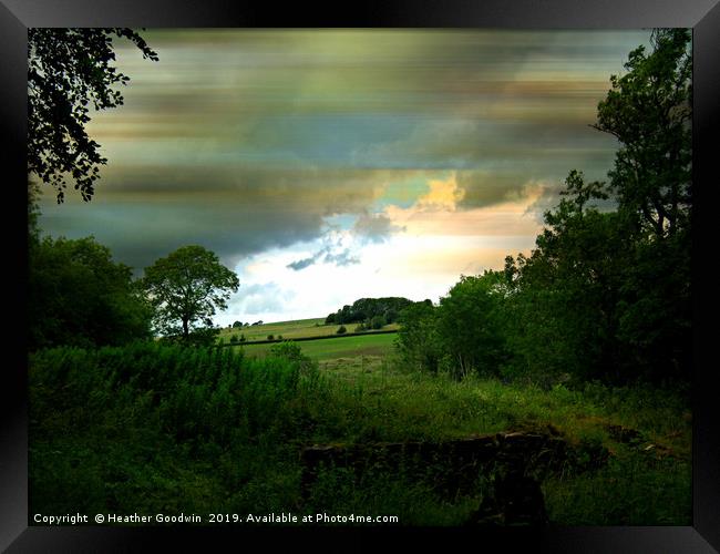 Incoming Storm Framed Print by Heather Goodwin