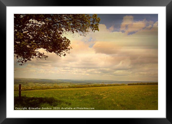 On Top of Blagdon Lakes Framed Mounted Print by Heather Goodwin