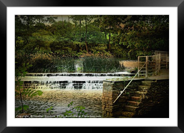 The Weir Framed Mounted Print by Heather Goodwin