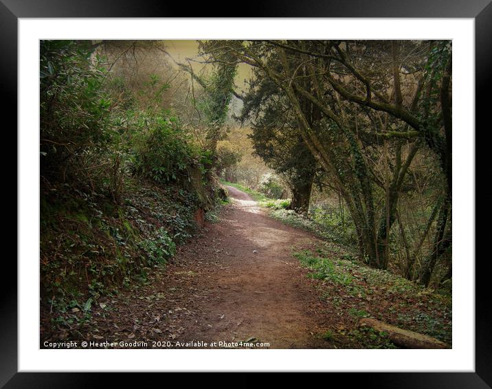 The Sloping Path Framed Mounted Print by Heather Goodwin