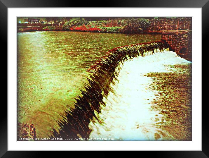 Fast Flowing Water Framed Mounted Print by Heather Goodwin