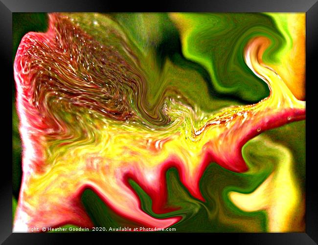 Leaf Abstract Framed Print by Heather Goodwin