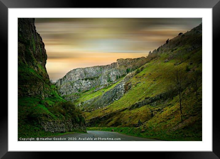 Cheddar Gorge Framed Mounted Print by Heather Goodwin