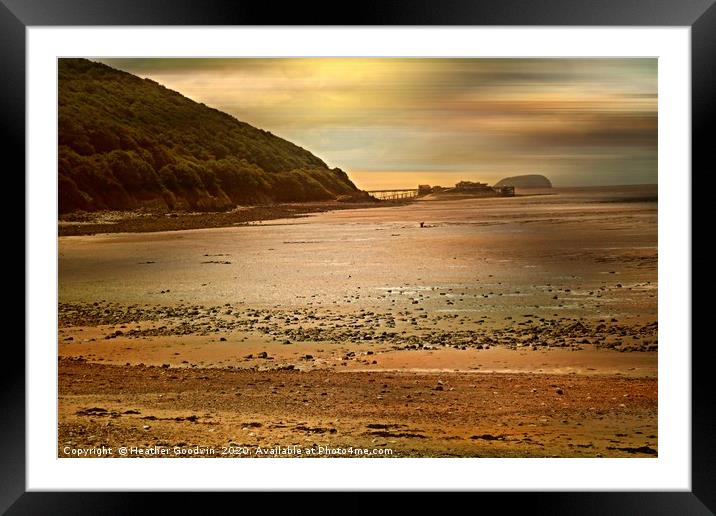 Sandbay to Steep Holm Framed Mounted Print by Heather Goodwin