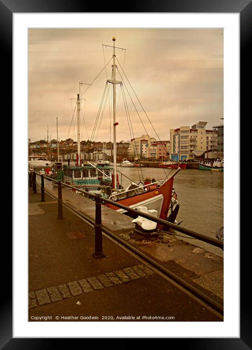 The Harbourside Framed Mounted Print by Heather Goodwin