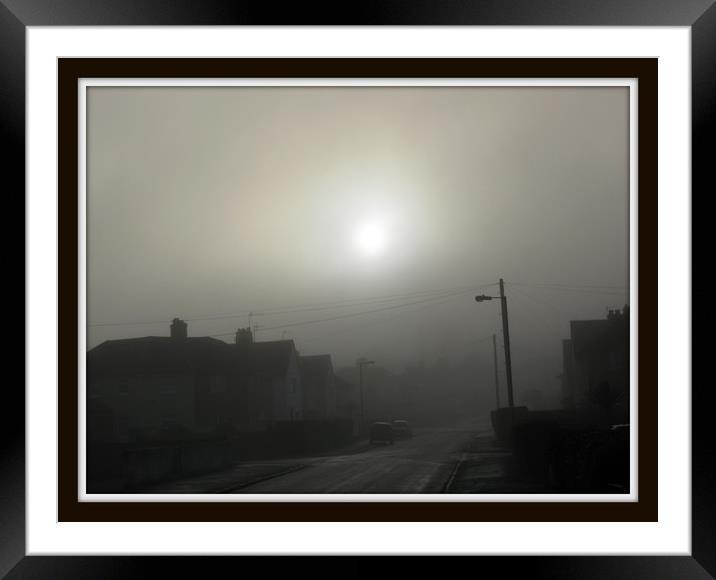 Misty Evening. Framed Mounted Print by Heather Goodwin