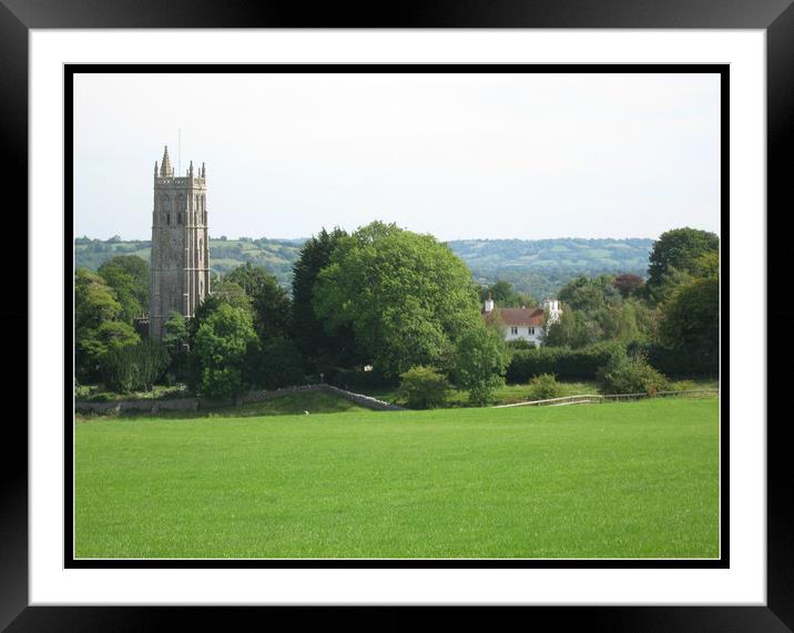Blagdon Church, Somerset. Framed Mounted Print by Heather Goodwin
