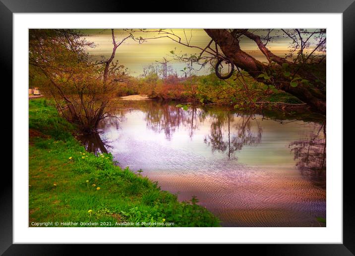 Tranquil River Framed Mounted Print by Heather Goodwin