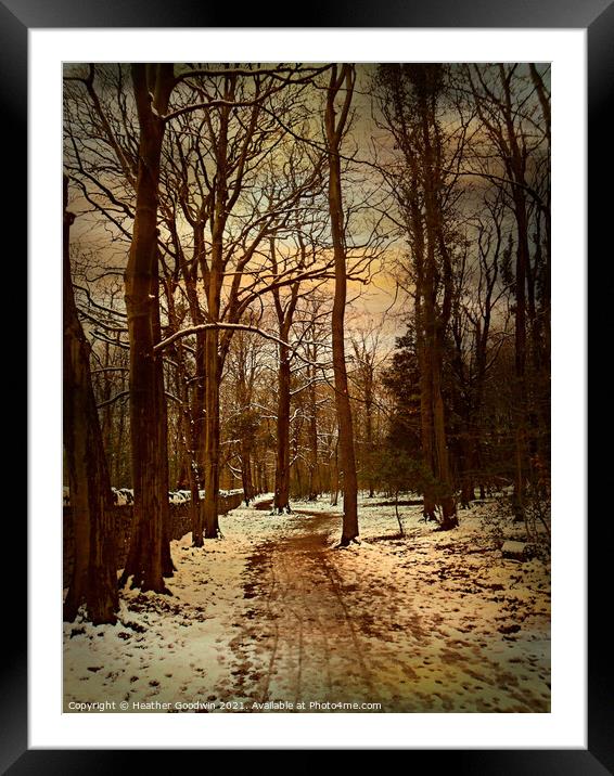  A Winters Walk Framed Mounted Print by Heather Goodwin
