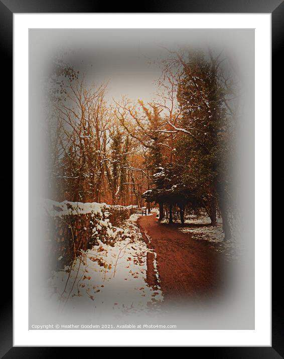 Winter's Chill Framed Mounted Print by Heather Goodwin