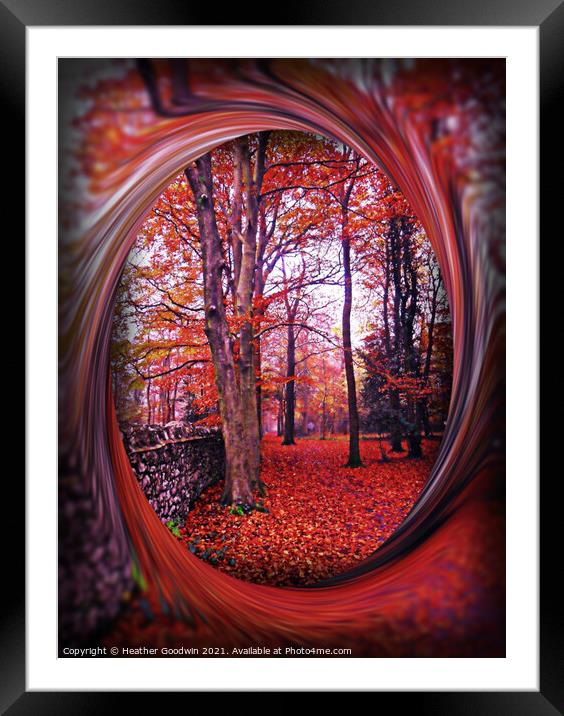 Autumn Path. Framed Mounted Print by Heather Goodwin