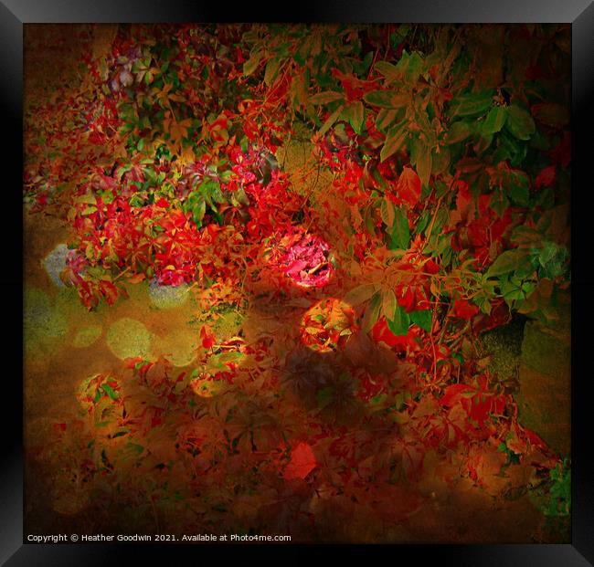 Colourful Cascade. Framed Print by Heather Goodwin