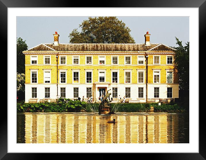 lake at kew gardens Framed Mounted Print by gavin mcwalter