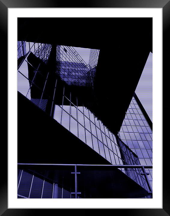 Urban purple Framed Mounted Print by susan potter