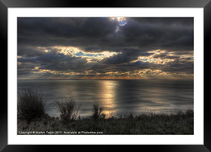 South Coast Sunset Framed Mounted Print by Martyn Taylor