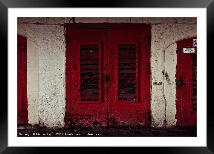 Old Red Door Framed Mounted Print by Martyn Taylor
