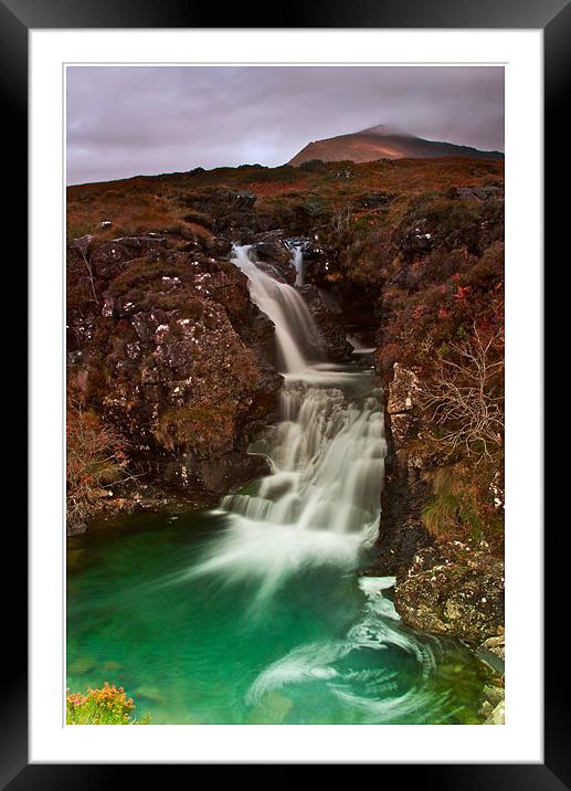 Waterfall at Glen Brittle Framed Mounted Print by Judy Andrews