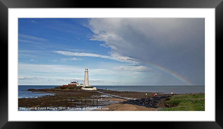 Rainbow After The Storm Framed Mounted Print by David Pringle