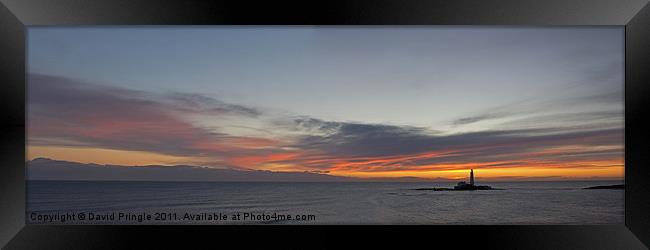 St Mary’s Lighthouse Sunrise Framed Print by David Pringle