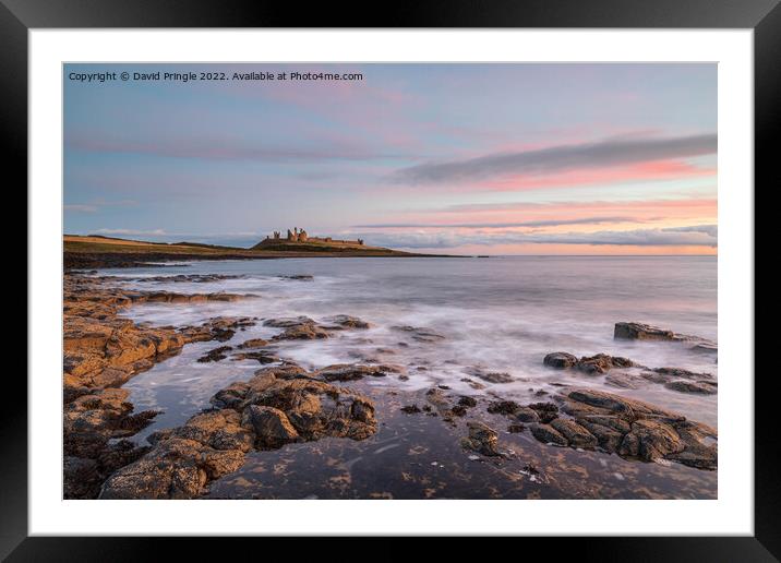 Dunstanburgh Castle Framed Mounted Print by David Pringle