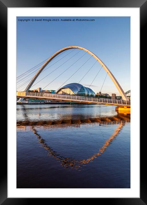 Gateshead Millennium Bridge Framed Mounted Print by David Pringle