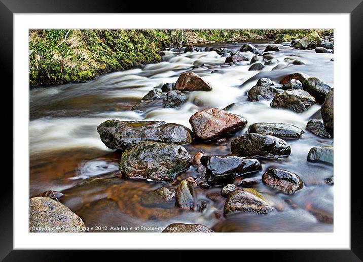 River Breamish Rocks Framed Mounted Print by David Pringle
