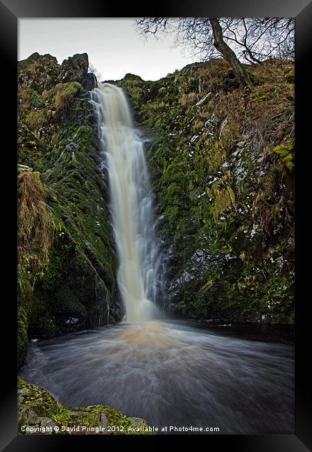 Linhope Spout Waterfall Framed Print by David Pringle