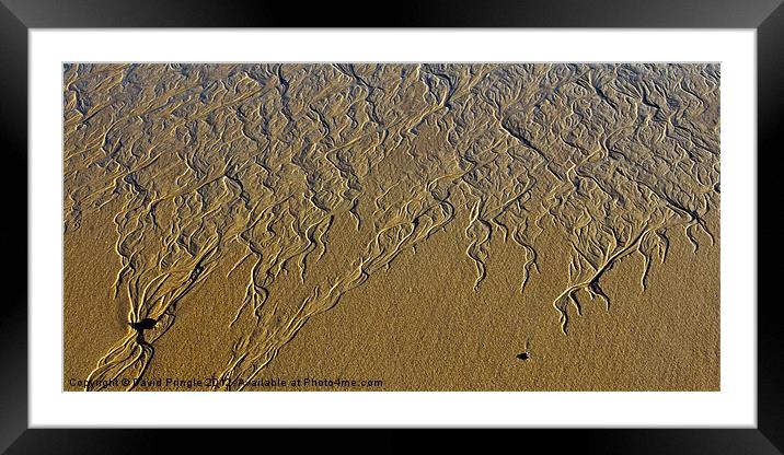 Patterns In Sand Framed Mounted Print by David Pringle