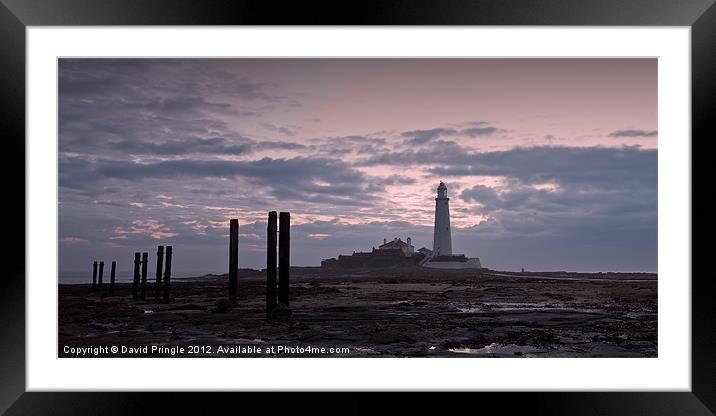 Lighthouse at Low Tide II Framed Mounted Print by David Pringle