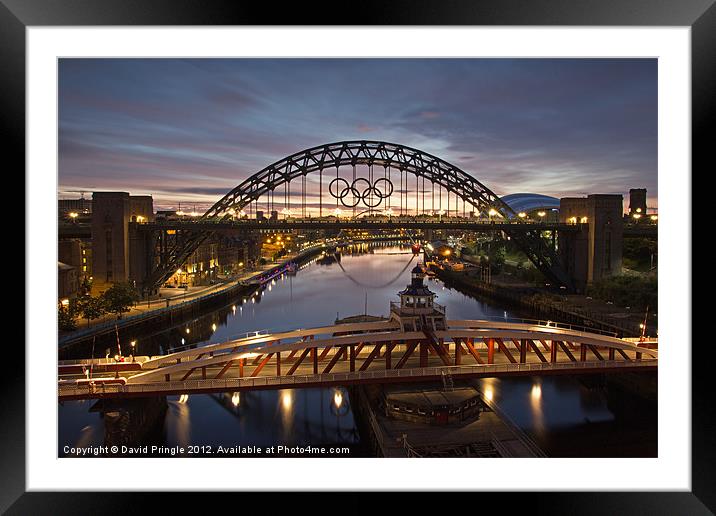 Tyne Bridge Before Sunrise Framed Mounted Print by David Pringle