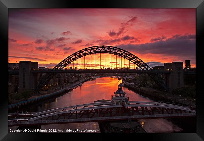 Tyne Bridge at Sunrise III Framed Print by David Pringle