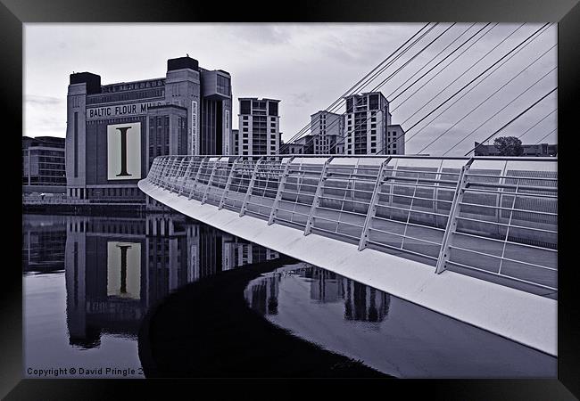 BALTIC & Gateshead Millennium Bridge Framed Print by David Pringle