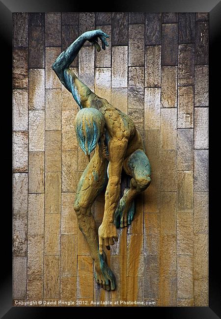 River God Tyne Sculpture II Framed Print by David Pringle