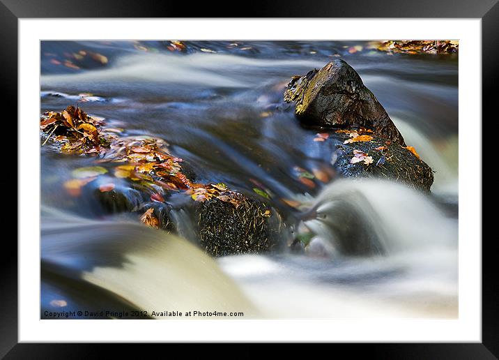 Flowing River III Framed Mounted Print by David Pringle