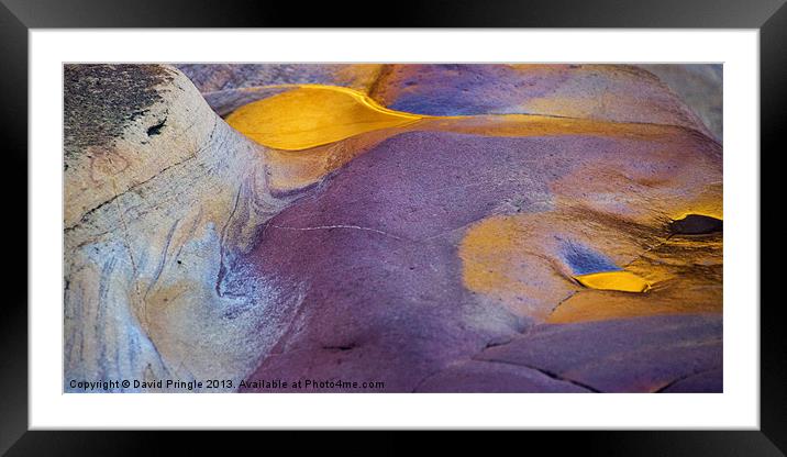 Pools of Gold Framed Mounted Print by David Pringle