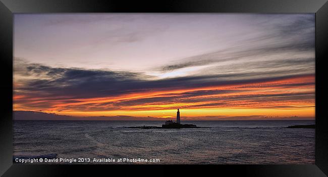 St Marys Lighthouse Framed Print by David Pringle