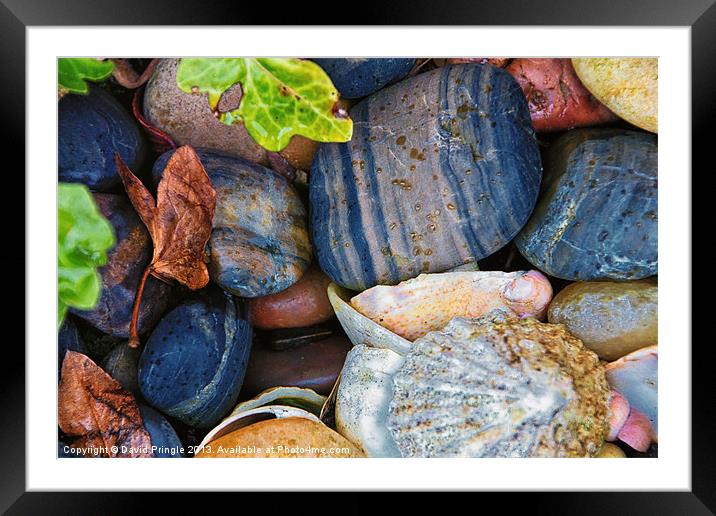 Colourful Stones Framed Mounted Print by David Pringle