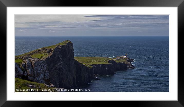 Neist Point Lighthouse Framed Mounted Print by David Pringle