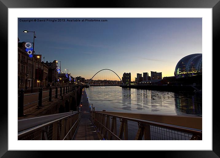 Newcastle City Marina Framed Mounted Print by David Pringle