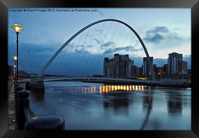 Gateshead Millennium Bridge Framed Print by David Pringle