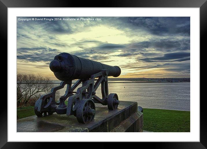 Cannon Framed Mounted Print by David Pringle