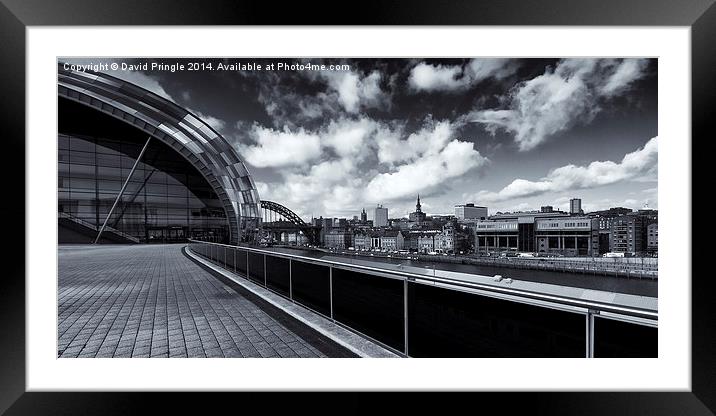 Sage Gateshead and Newcastle Skyline Framed Mounted Print by David Pringle