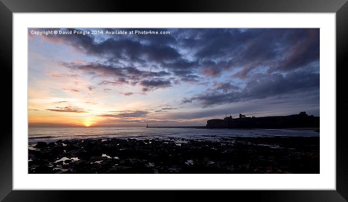 Tynemouth Sunrise Framed Mounted Print by David Pringle