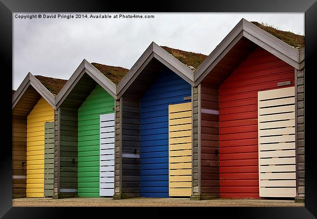 Blyth Beach Huts Framed Print by David Pringle