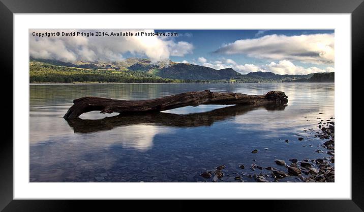 Coniston Water Framed Mounted Print by David Pringle