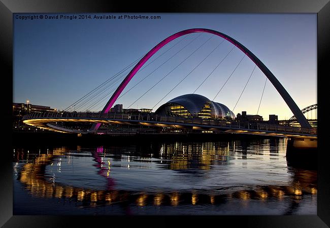Gateshead Millennium Bridge and Sage Gateshead Framed Print by David Pringle