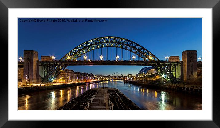 Tyne Bridge Framed Mounted Print by David Pringle